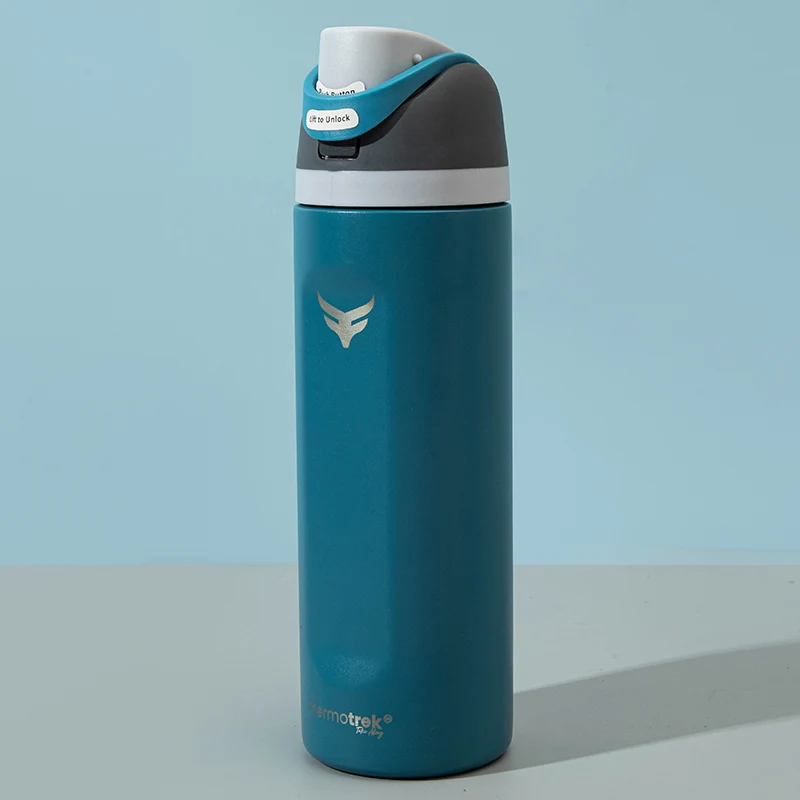 ThermoTrek Sport Bottle Bravo 710ml – Leak-Proof, Insulated, Travel-Friendly Water Bottle (Muted Dusty Blue)