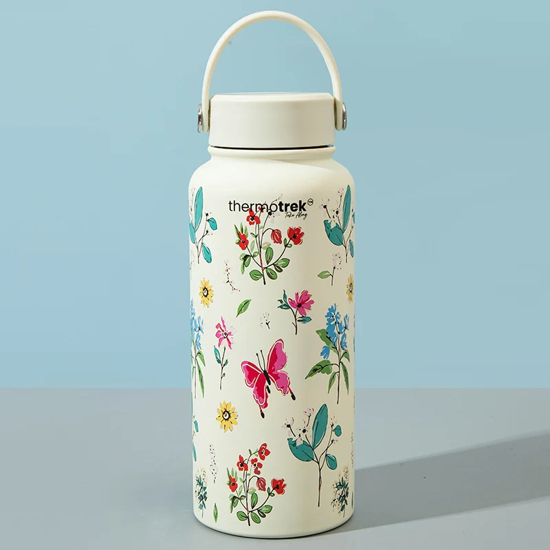 Thermotrek BOTANIC Premium Vacuum Insulated Flask Bottle with Handle — 950ml