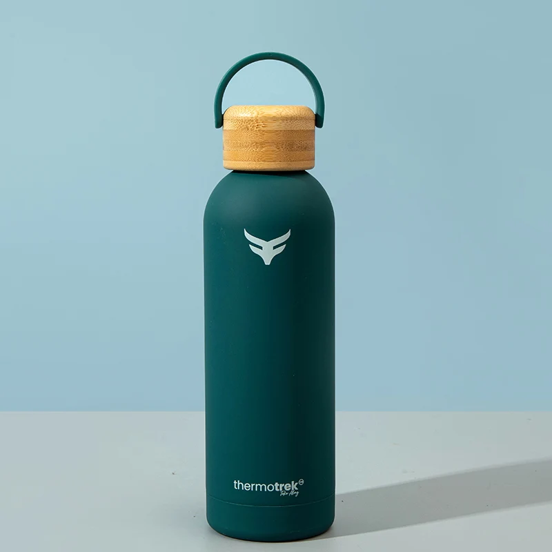 ThermoTrek Charlie Series – Insulated Stainless Steel Bottle (500ml, soft pastel green)