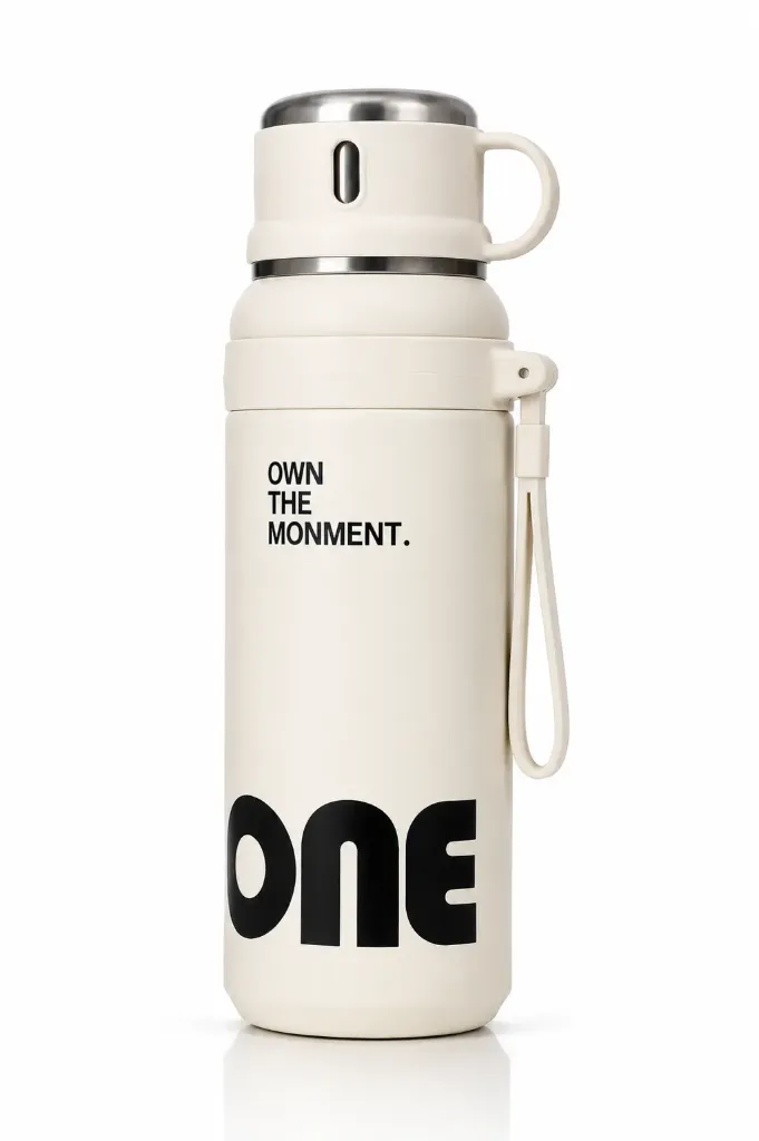 Stainless Steel Vacuum Bottle - 800ml (Desert Ivory)