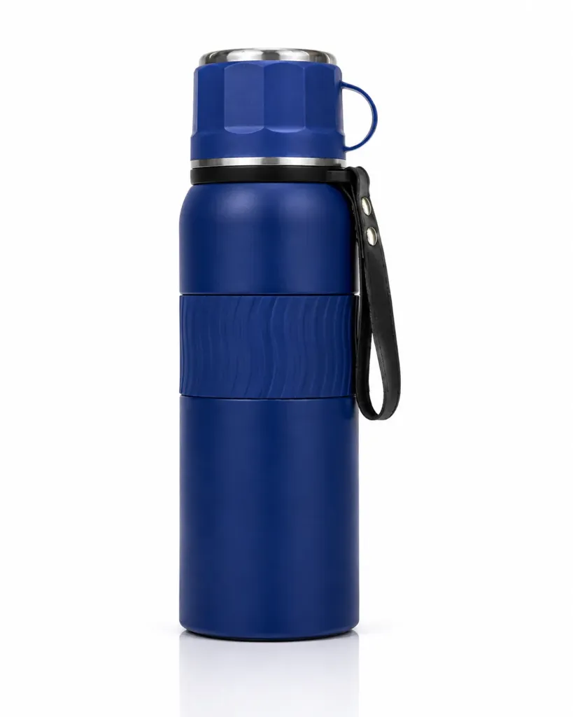 Double Wall Insulated Stainless Steel Bottle - 1000ml (Muted Dusty Blue)